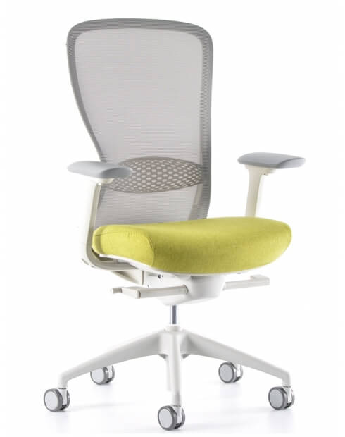 VX1 White Medium Back Ergonomic Chair