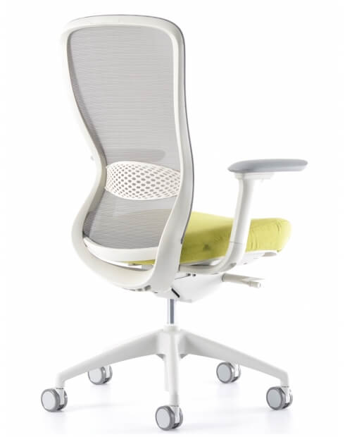 Side - VX1 White Medium Back Ergonomic Chair