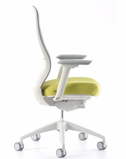 Side2 - VX1 White Medium Back Ergonomic Chair