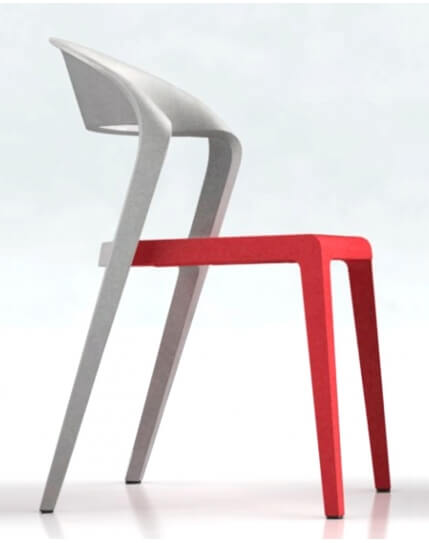 Red Gray Duoblock Multi-Purpose Designer Chair