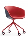 Frey Red Leather Designer Chair