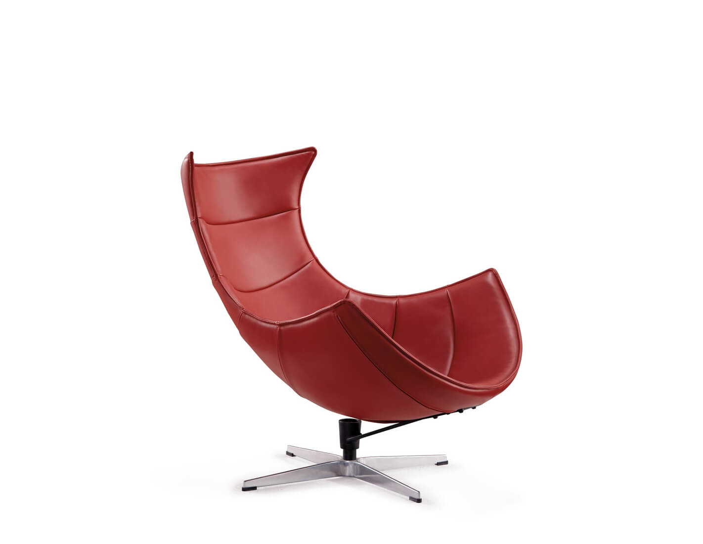 barrière bellen Ambitieus Lobster Red Leather Designer Lounge Chair | IDWorkspace Furniture N...