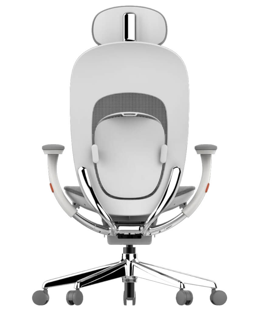 Modena Ergonomic White Frame Mesh Chair 