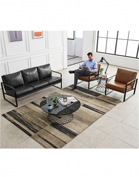 Sync Three Seater Genuine Leather Arm Chair 2