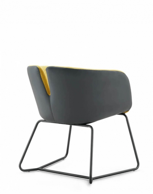 Loyo Lounge Chair with Black Skid Frame