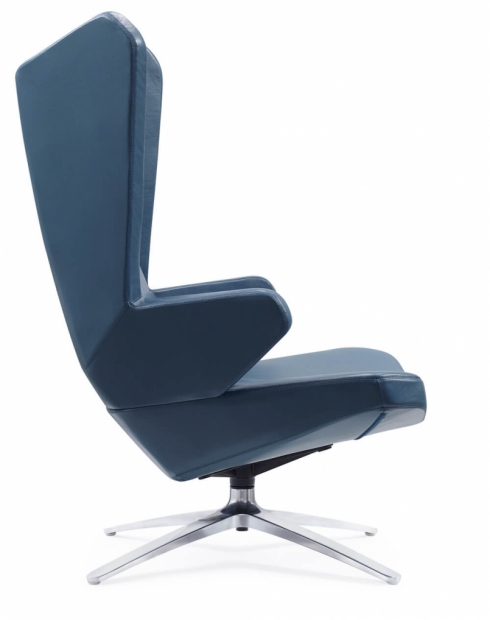 Formula Leather Lounge Chair Blue