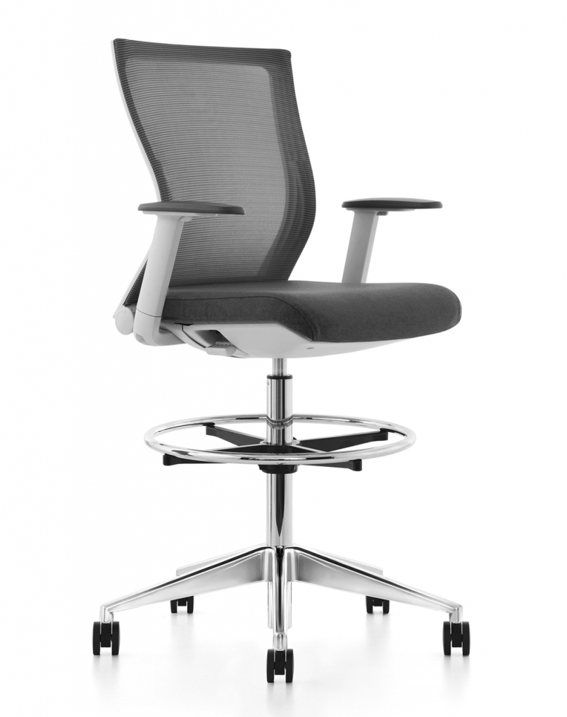 Grey drafting chair hot sale