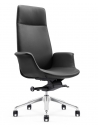 Rossa Leather Black High Back Swivel Chair