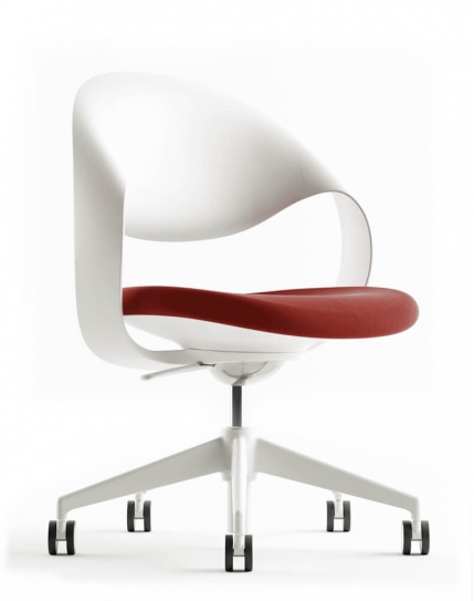 Loop White Visitor Chair
