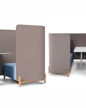 Cube Four Seater Acoustic High Back Sofa