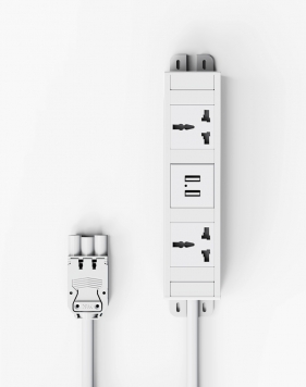 Embedded Desktop Socket, Multi-functional Desktop Socket/Wireless Charging Burst Connectivity Box with Power Socket USB Type A Type C Charger