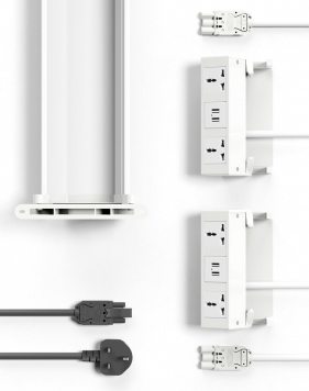 4x Gebruikers Desktop Interlink Oplossing Voor Stroomtoegang En Kabelbeheer 2