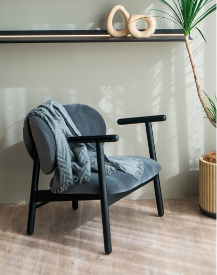 Enzo Velvet Single Seater Lounge Chair
