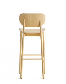 Birch Wood Veneer Bar Stool 2