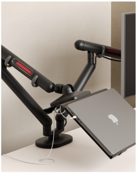 Saber Dual Arm Monitor Desk Mount Stand