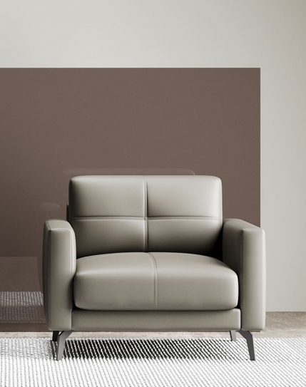 Ayuni Genuine Leather Single Seater Sofa