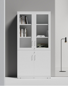 Vetrina Full Height White Glass Cabinet 2