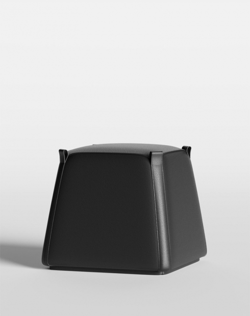 Cube Genuine Leather Lounge Stool