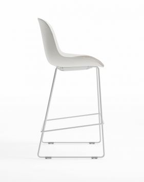 Mantle White Modern Office Bar Stool 2