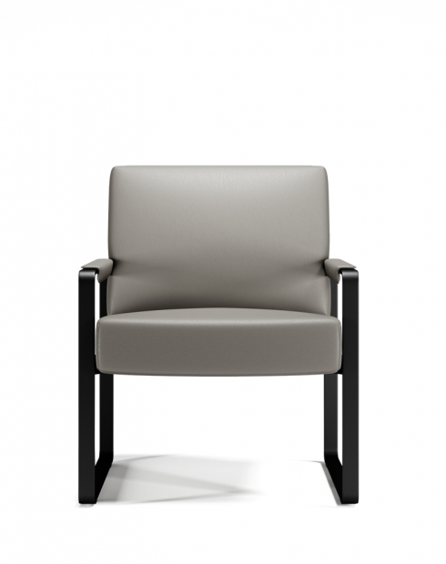 Sync Grey Single Seater Genuine Leather Arm Chair