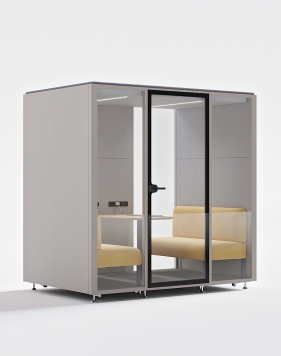 EchoBox Four Seater Steel Frame Acoustic Pod