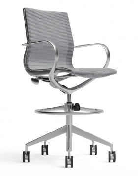 Sterling Mesh Drafting Counter Chair