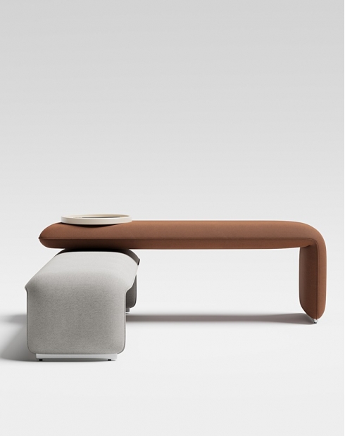 Terra Bench Sofa met ronde tafel