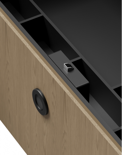 Enigma Veneer L-Shape Atelier Desk - Brown Oak Veneer Enigma Veneer L-Shape Atelier Desk - Brown Oak Veneer