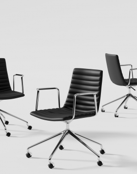 Simon Black Genuine Leather Designer Chair 2