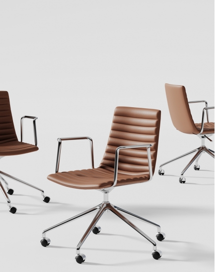 Simon Brown Genuine Leather Designer Chair